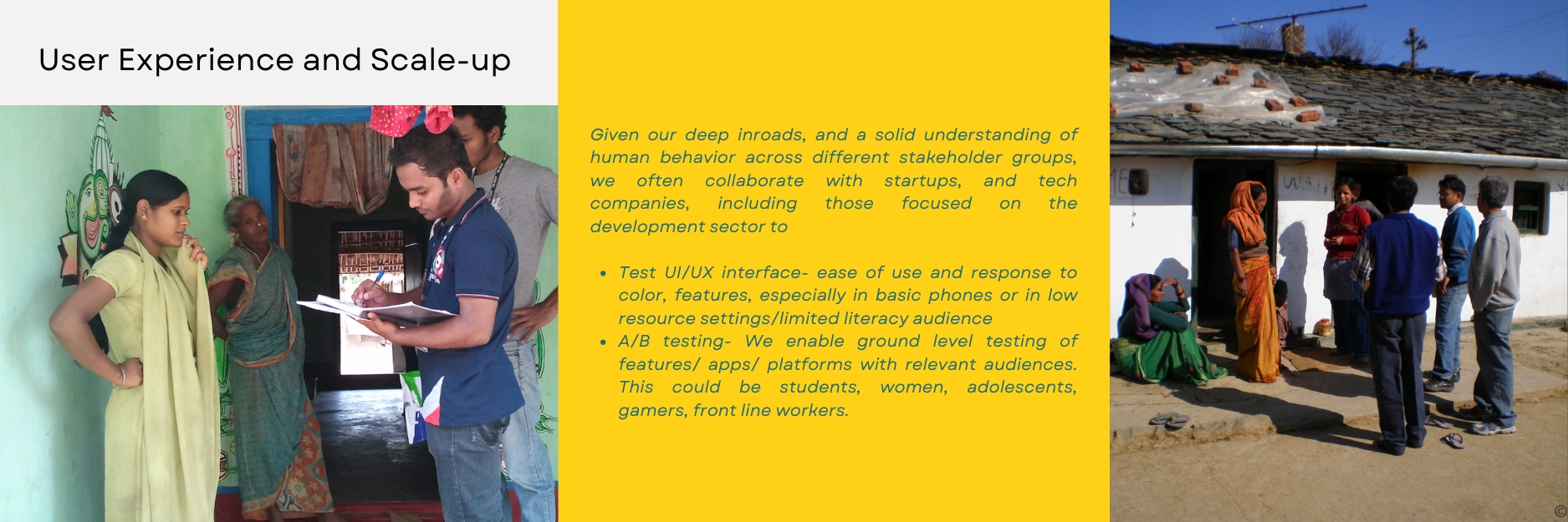 User Experience and Scale-up